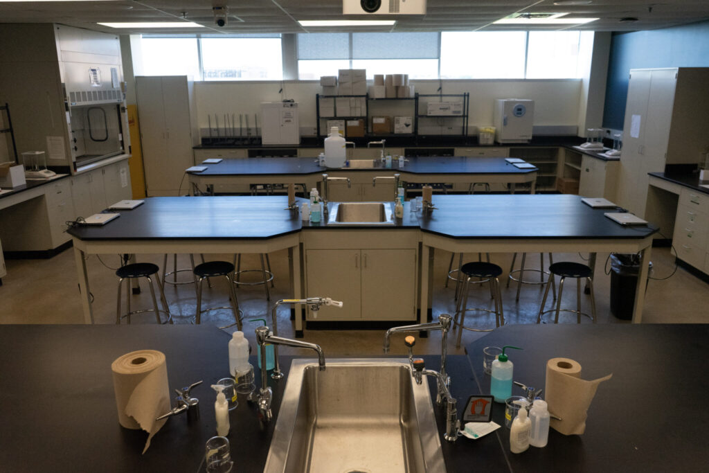 View of a remodeled CSU lab space